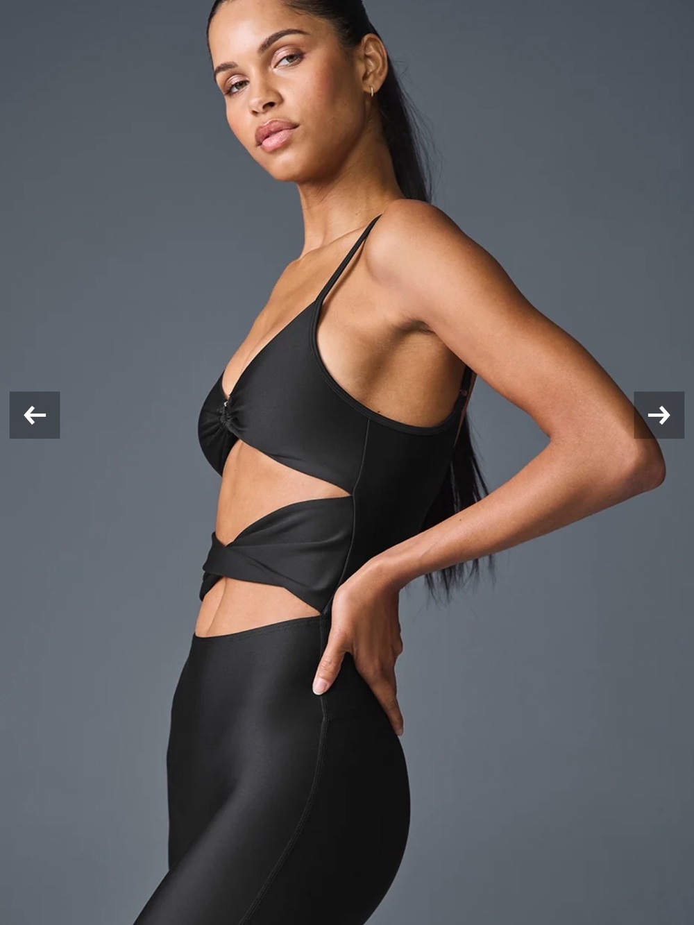 ALO Yoga Black Cutout Jumpsuit